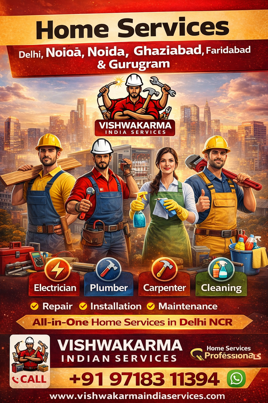 Home Services in Delhi NCR | Electrician, Plumber & Carpenter